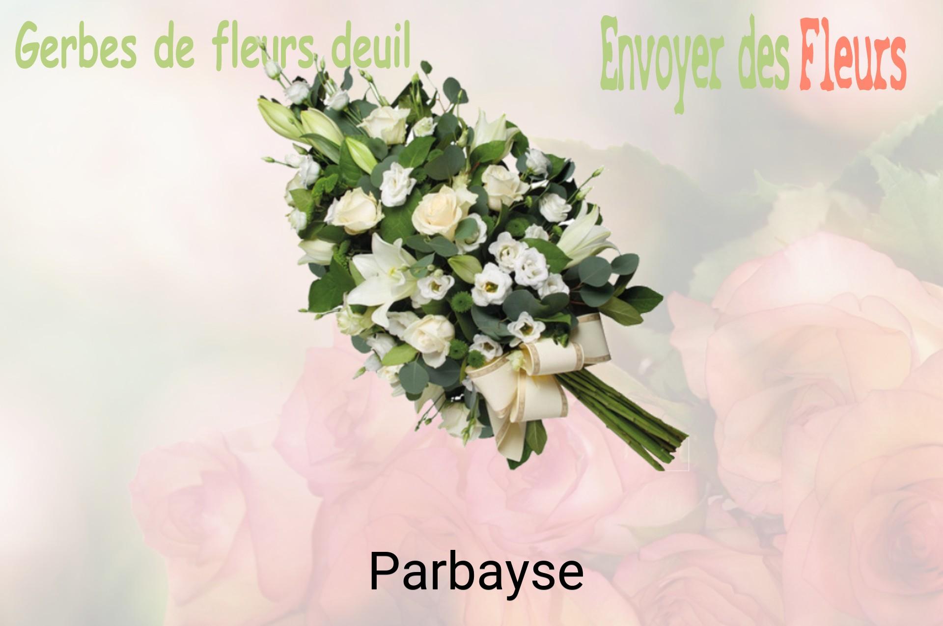 Gerbe de fleurs de deuil livrée à Parbayse